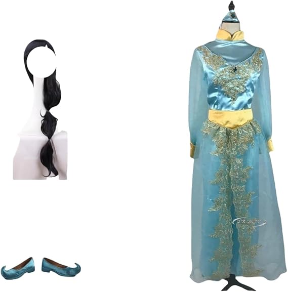 【即購入◎】Dハロ アラジン ジャスミン 風 セット済み コスプレウィッグ dハロ #dハロ仮装 #アラジン #ジャスミン #ディズニーシー